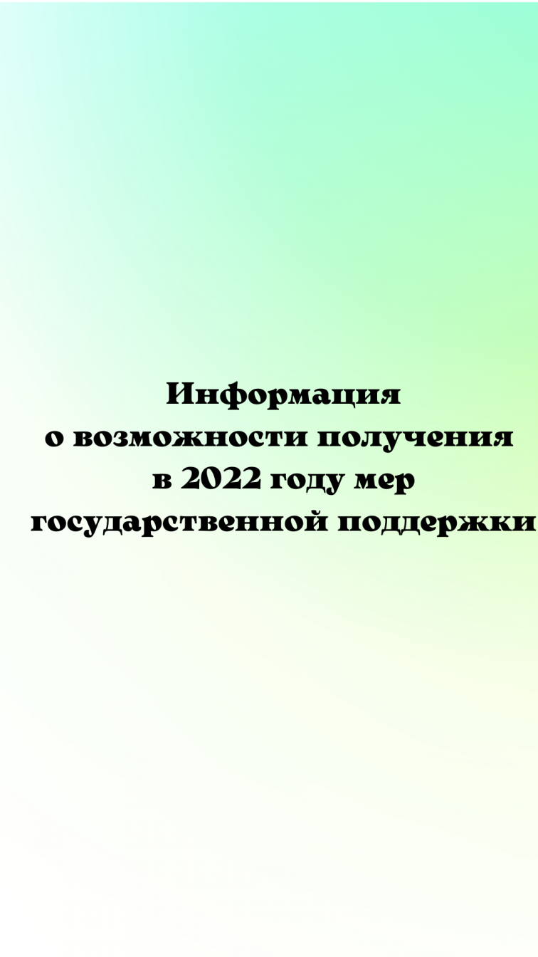 Государственная поддержка
